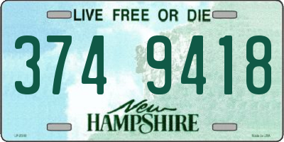 NH license plate 3749418