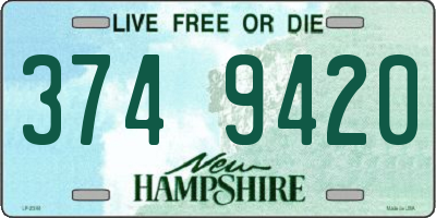 NH license plate 3749420