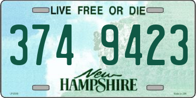 NH license plate 3749423