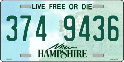 NH license plate 3749436