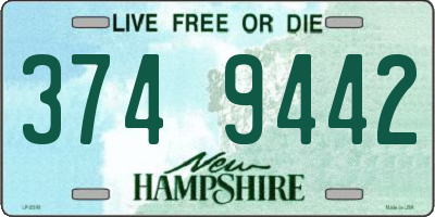 NH license plate 3749442