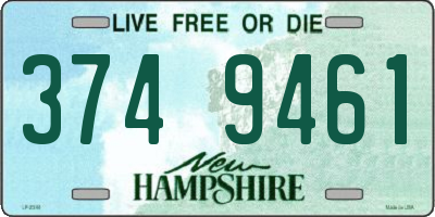 NH license plate 3749461
