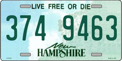 NH license plate 3749463