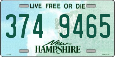NH license plate 3749465