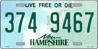 NH license plate 3749467