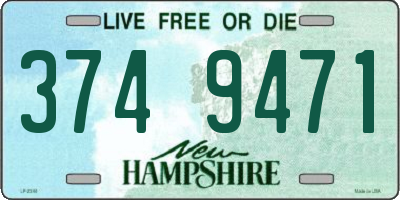 NH license plate 3749471
