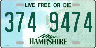NH license plate 3749474