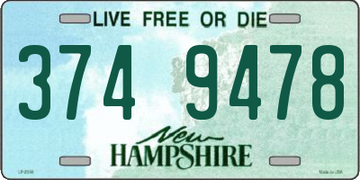 NH license plate 3749478