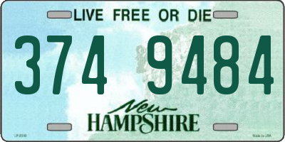 NH license plate 3749484