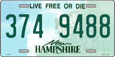 NH license plate 3749488