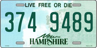 NH license plate 3749489