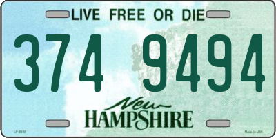 NH license plate 3749494