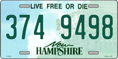 NH license plate 3749498