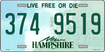 NH license plate 3749519