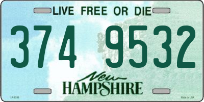 NH license plate 3749532