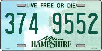 NH license plate 3749552
