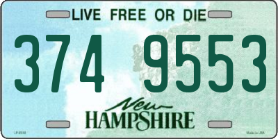 NH license plate 3749553
