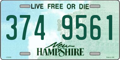 NH license plate 3749561