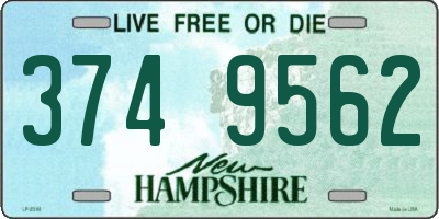 NH license plate 3749562
