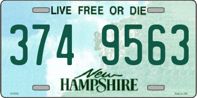 NH license plate 3749563