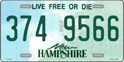 NH license plate 3749566