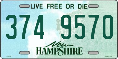 NH license plate 3749570