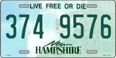 NH license plate 3749576