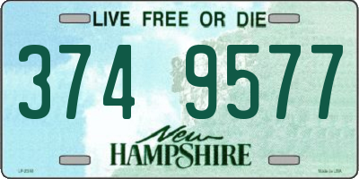 NH license plate 3749577