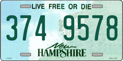 NH license plate 3749578