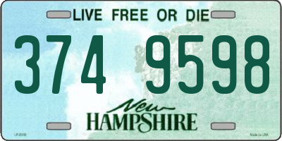 NH license plate 3749598