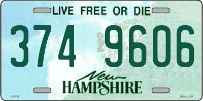 NH license plate 3749606