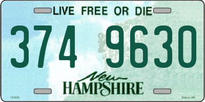 NH license plate 3749630