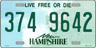 NH license plate 3749642
