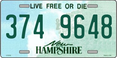 NH license plate 3749648
