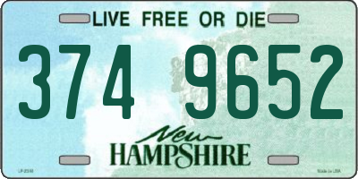 NH license plate 3749652