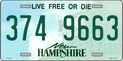 NH license plate 3749663