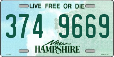 NH license plate 3749669