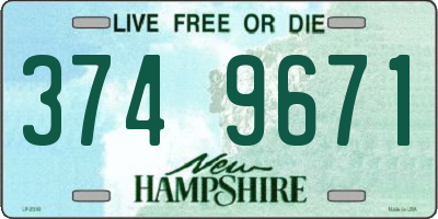 NH license plate 3749671