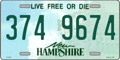 NH license plate 3749674
