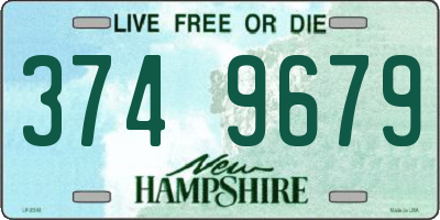 NH license plate 3749679
