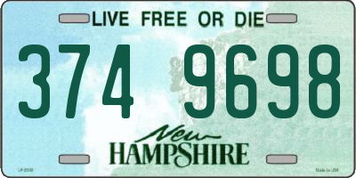 NH license plate 3749698