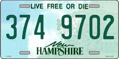 NH license plate 3749702