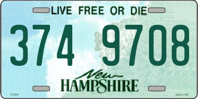 NH license plate 3749708