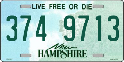 NH license plate 3749713