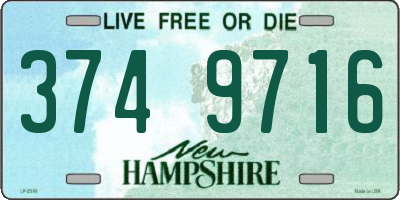 NH license plate 3749716