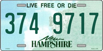 NH license plate 3749717