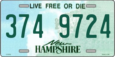 NH license plate 3749724