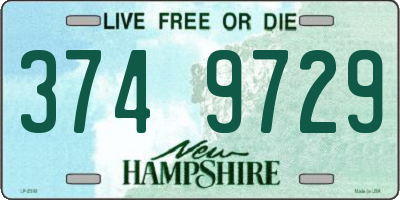 NH license plate 3749729