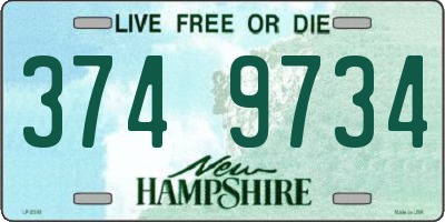 NH license plate 3749734
