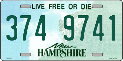 NH license plate 3749741